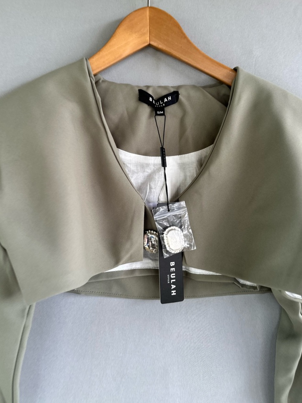 🎉5 for $45🎉 NWT BEULAH CROP BLAZER JACKET SIZE S/M - Picture 3 of 10